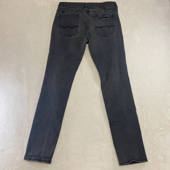 American Eagle Slim Jeans 32X31 Next Level Flex Slim Stretch Black Distressed - Picture 6 of 12